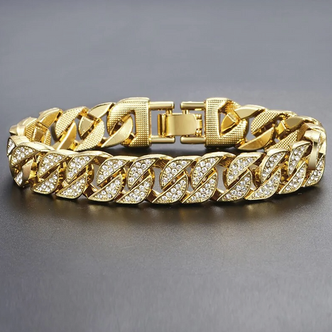 New Miami Gold Curb Cuban Bracelet