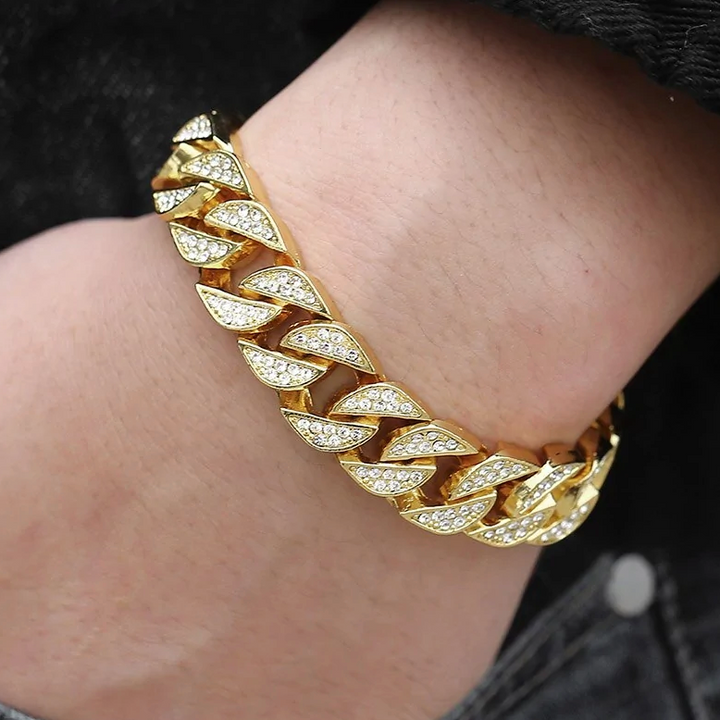 New Miami Gold Curb Cuban Bracelet