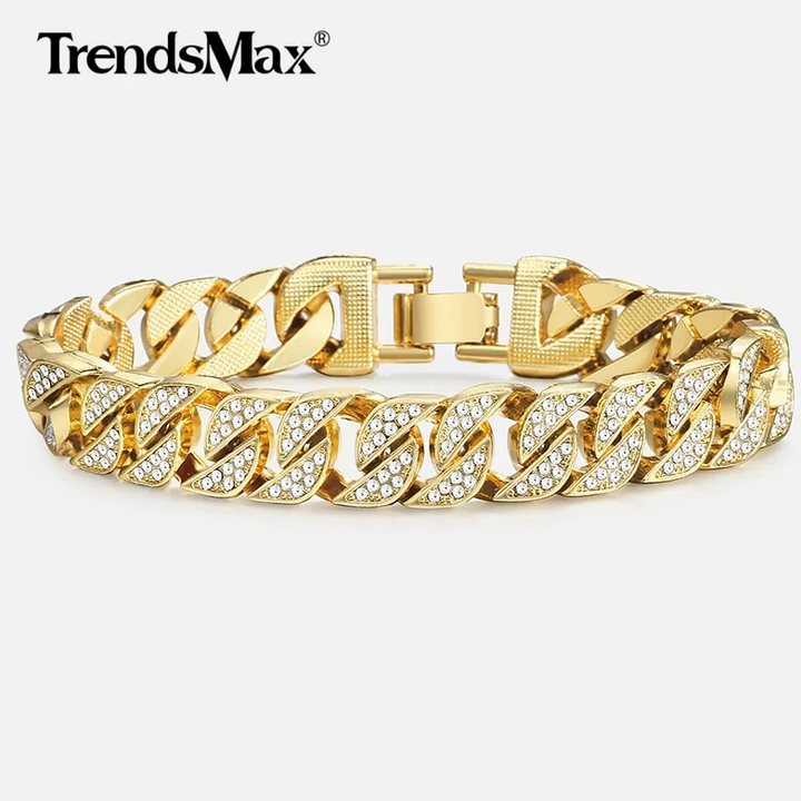 New Miami Gold Curb Cuban Bracelet