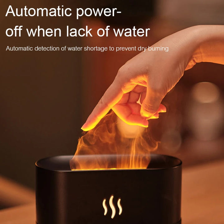 New Aroma Diffuser Air Humidifier Ultrasonic Cool Mist Maker Fogger Led Essential Oil Flame Lamp Difusor