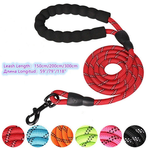 Reflective Dog Leash - Strong & Durable for All Sizes  150/200/300cm