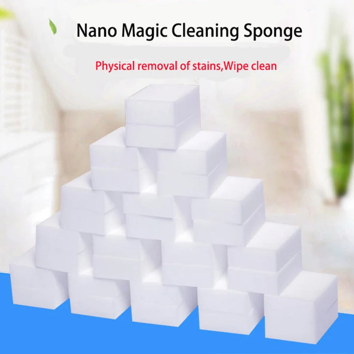 Magic Eraser Sponge Set – 100 Pcs for Easy Deep Cleaning