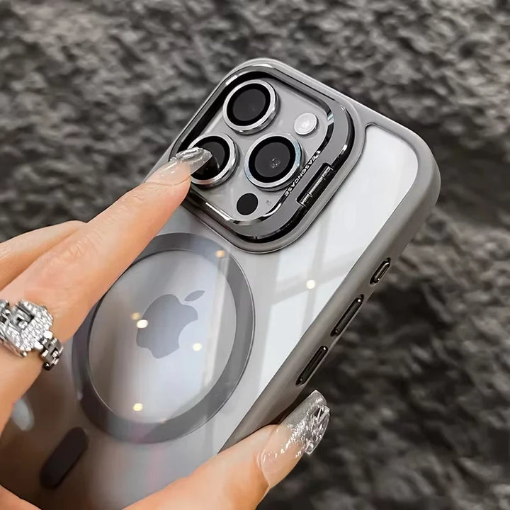 Luxury Magnetic iPhone Case with Lens Protector & Wireless Charging