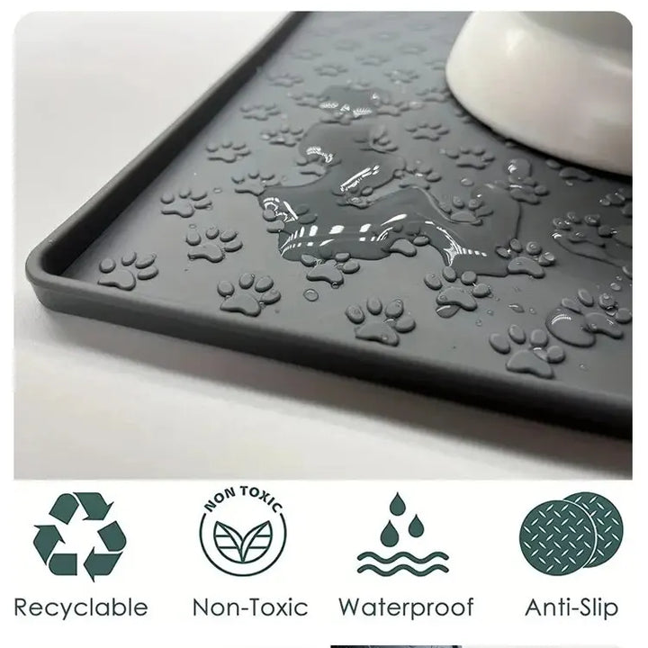 Pet Placemat Nonspill to Clean Foldable Cat and Dog Feeding, Waterproof
