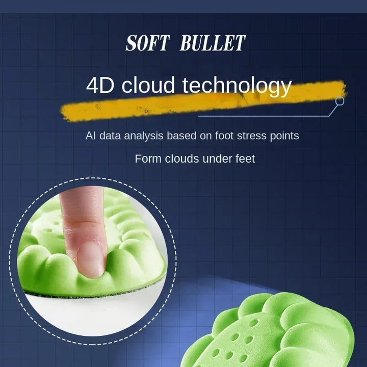 Orthopedic Latex Insoles – Breathable & Shock-Absorbing