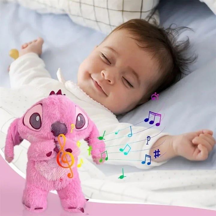 Stitch Soothing Plush Toy – Breathing Light Doll with Music & Air Bag | Baby Sleep Companion