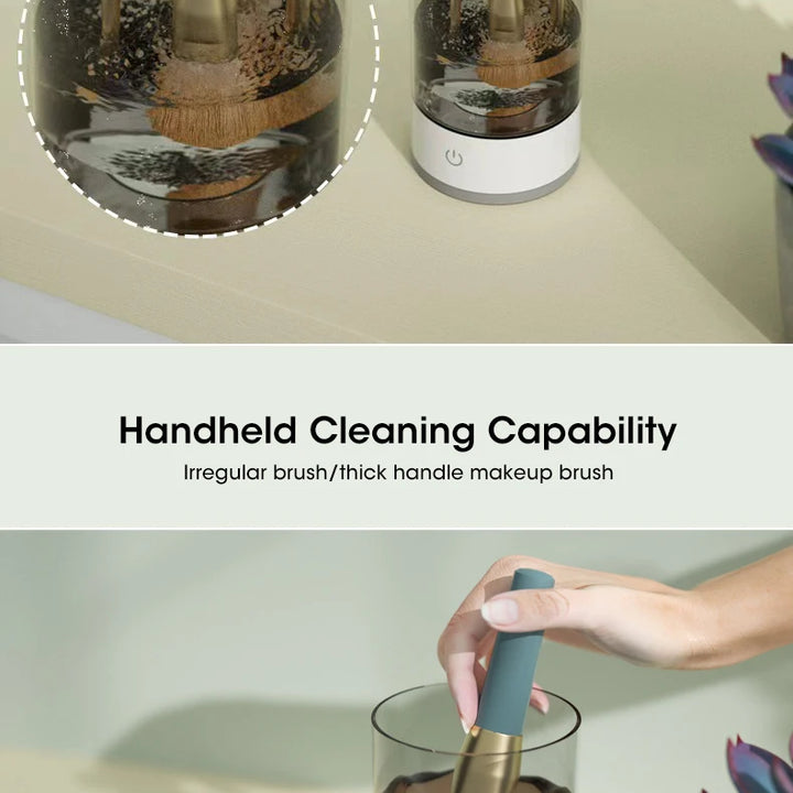Portable Electric Brush Cleaner – USB Makeup Washer & Quick Dryer