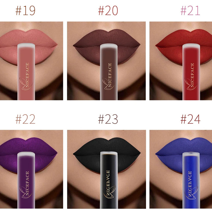 NICEFACE Liquid Matte Lipstick – Velvet Finish & Waterproof Wear