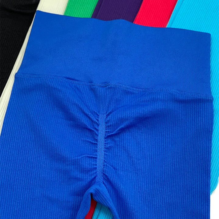 Seamless High-Waist Yoga Set – Workout Leggings & Crop Top for Women