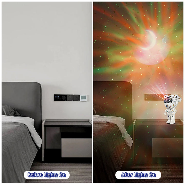 Kids Star DIY Projector Night Light with Remote Control 360 Adjustable Design Astronaut Nebula Galaxy Lighting for Children
