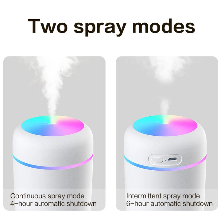300ml H2O Air Humidifier Portable Mini USB Aroma Diffuser With Cool Mist For Bedroom Home Car Plants Purifier Humificador