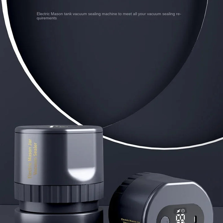 Electric Mason Jar Vacuum Sealer Kit - Cordless & Portable