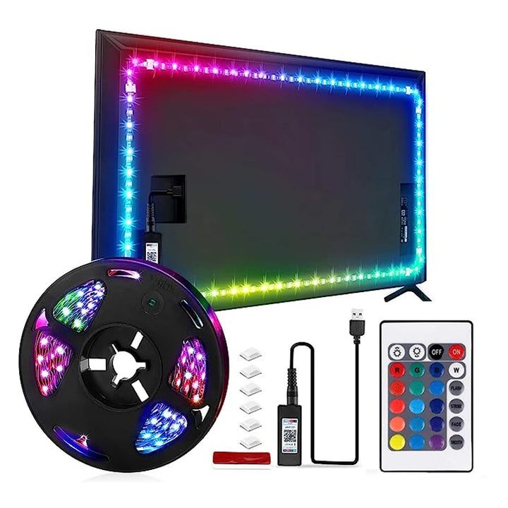 "USB LED Strip Light – 5M Color-Changing RGB for TV, Gaming & Parties "