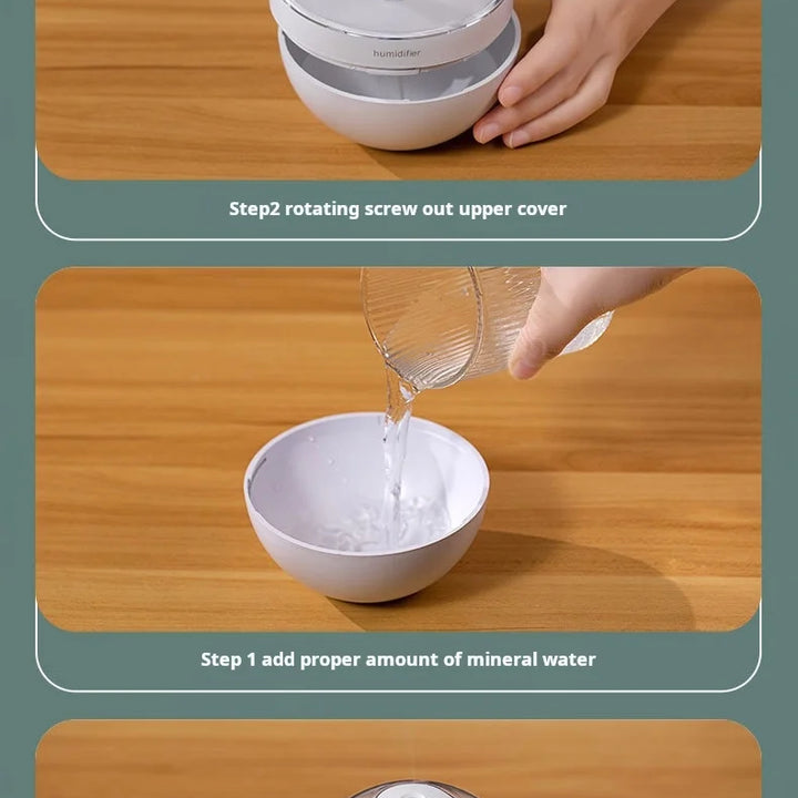 Nordic Flame Humidifier USB Aromatherapy Machine for Home Use - Compact Essential Oil Diffuser with Flame Design