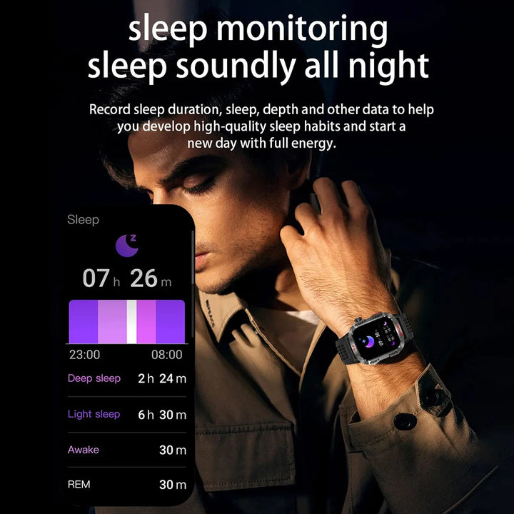 2024 Outdoor Smartwatch with Fitness Tracker & Bluetooth Calls