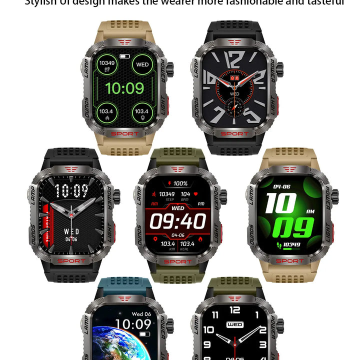 Men’s Waterproof Smartwatch with Bluetooth Calls & Fitness Tracking