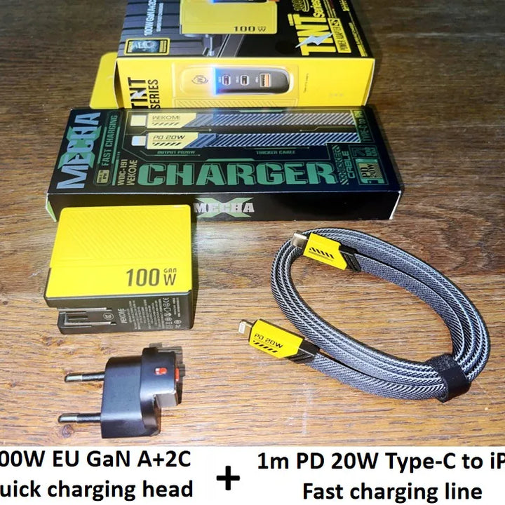 WEKOME GaN 100W High-Speed Charger - Type C Fast Charging