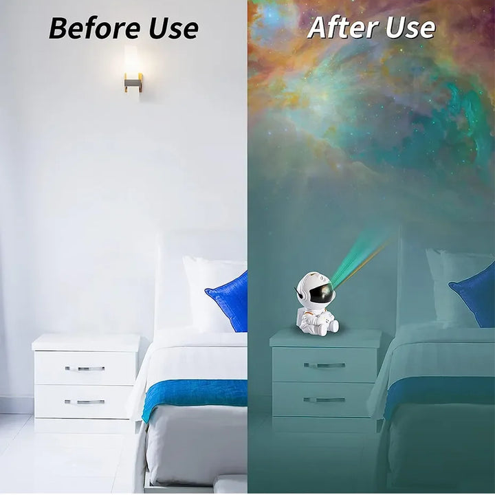 Kids Star DIY Projector Night Light with Remote Control 360 Adjustable Design Astronaut Nebula Galaxy Lighting for Children
