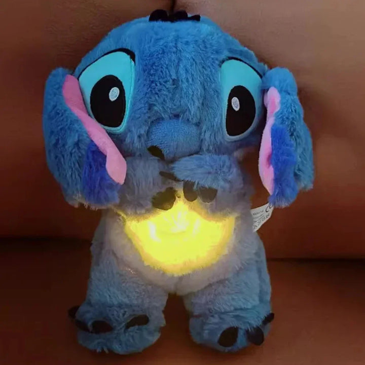 Stitch Soothing Plush Toy – Breathing Light Doll with Music & Air Bag | Baby Sleep Companion