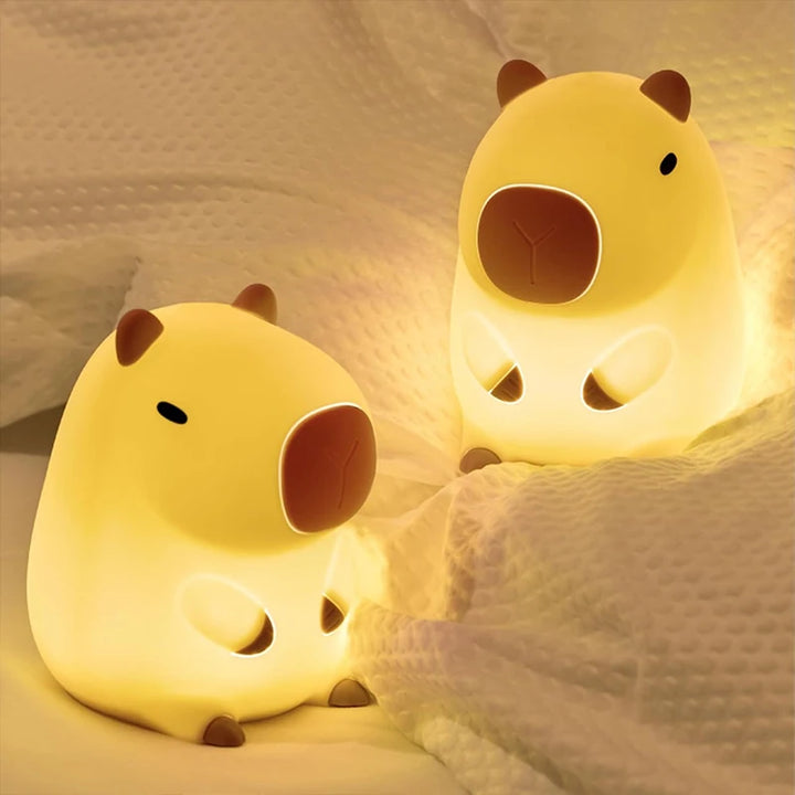 Capybara LED Night Light – Soft Glow Bedside Lamp for Kids & Adults