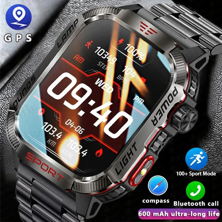 2024 Outdoor Smartwatch with Fitness Tracker & Bluetooth Calls