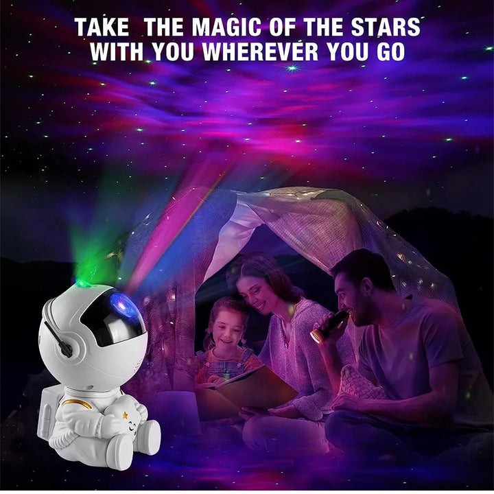 Kids Star DIY Projector Night Light with Remote Control 360 Adjustable Design Astronaut Nebula Galaxy Lighting for Children