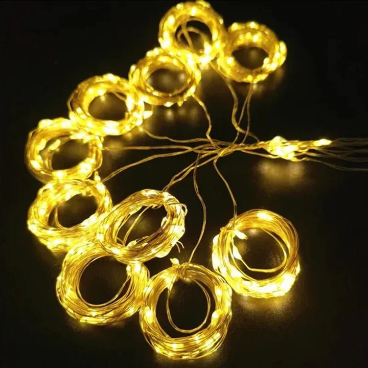 3M LED Curtain String Light Christmas Garland Decoration 8 Modes for Home Garden Xmas Party New Year Wedding