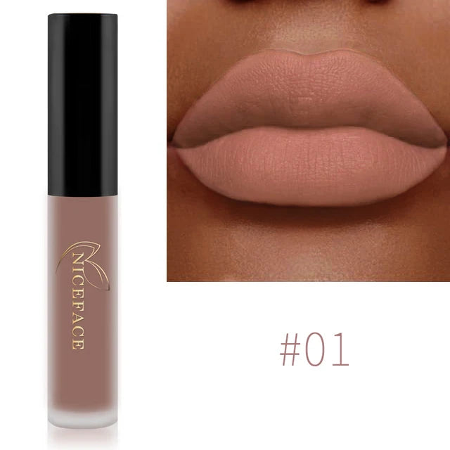 NICEFACE Liquid Matte Lipstick – Velvet Finish & Waterproof Wear