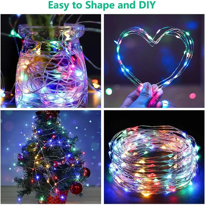 3M LED Curtain String Light Christmas Garland Decoration 8 Modes for Home Garden Xmas Party New Year Wedding