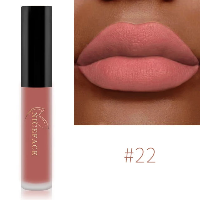 NICEFACE Liquid Matte Lipstick – Velvet Finish & Waterproof Wear