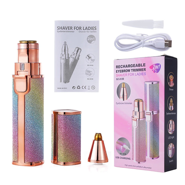 2-in-1 Precision Facial Hair Remover & Eyebrow Trimmer