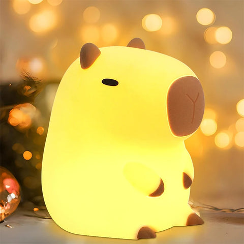 Capybara LED Night Light – Soft Glow Bedside Lamp for Kids & Adults