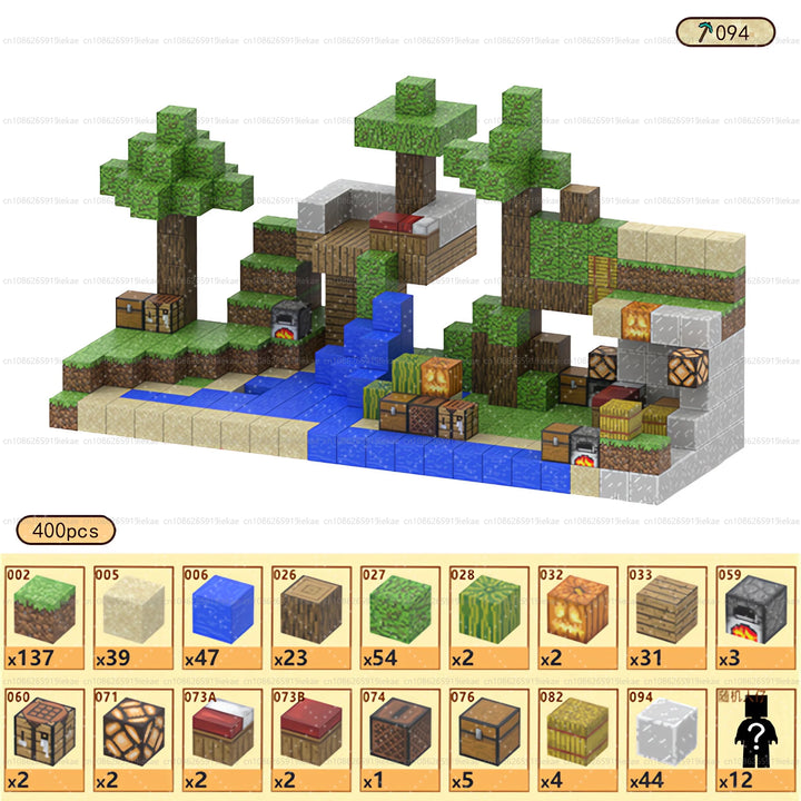 Magnetic Building Block Magnet Cube Mine World Set for Boy Girl Kid Age 3+ DIY Model Children STEM Sensory Toy Christmas Gift