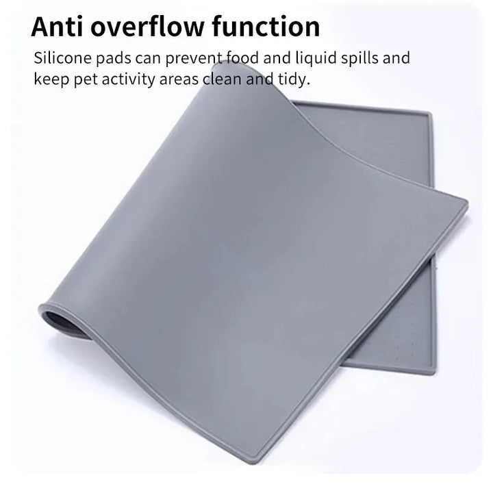 Pet Placemat Nonspill to Clean Foldable Cat and Dog Feeding, Waterproof