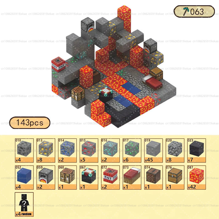 Magnetic Building Block Magnet Cube Mine World Set for Boy Girl Kid Age 3+ DIY Model Children STEM Sensory Toy Christmas Gift