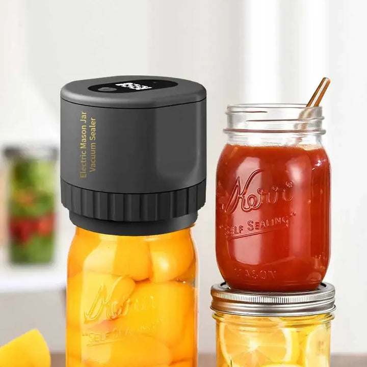Electric Mason Jar Vacuum Sealer Kit - Cordless & Portable