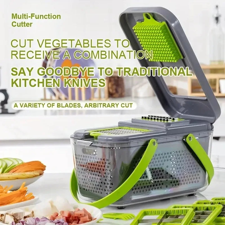 22 in 1 Multifunctional Vegetable Chopper Onion Grater Carrot Potato Shredder Fruit Slicer Garlic Chopper Kitchen Gadget Tool