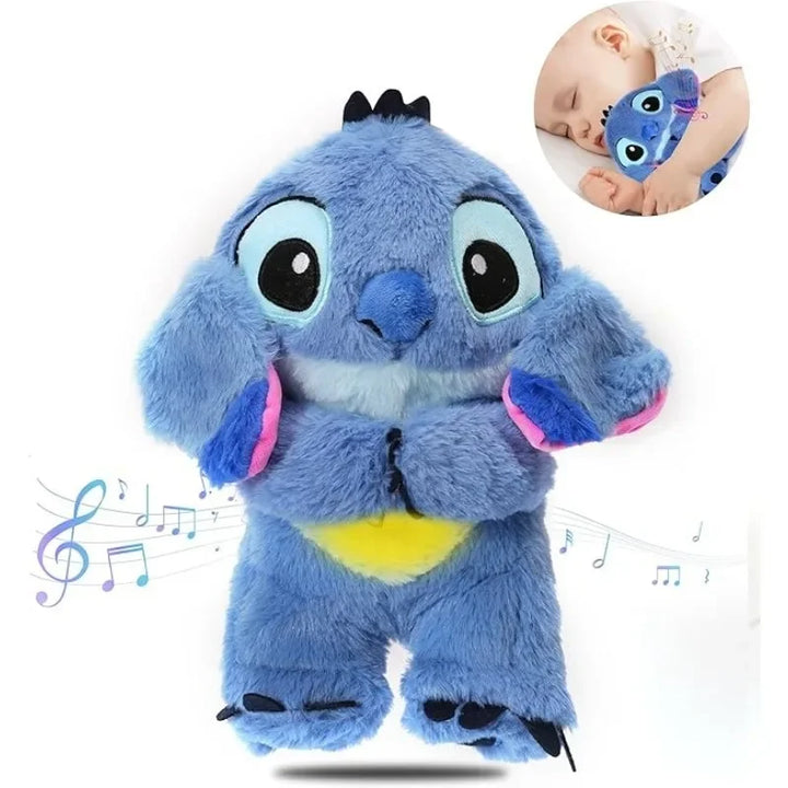Stitch Soothing Plush Toy – Breathing Light Doll with Music & Air Bag | Baby Sleep Companion