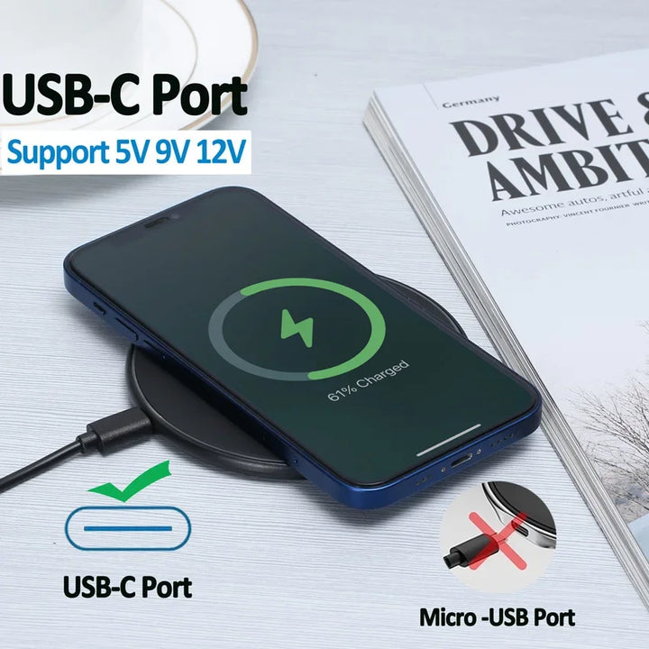 Wireless Charger USB C Fast Charging Pad Station Quick Charge QC 3.0 For iPhone 14 13 12 11 XS XR X 8 Samsung S22 S21 S20 S9