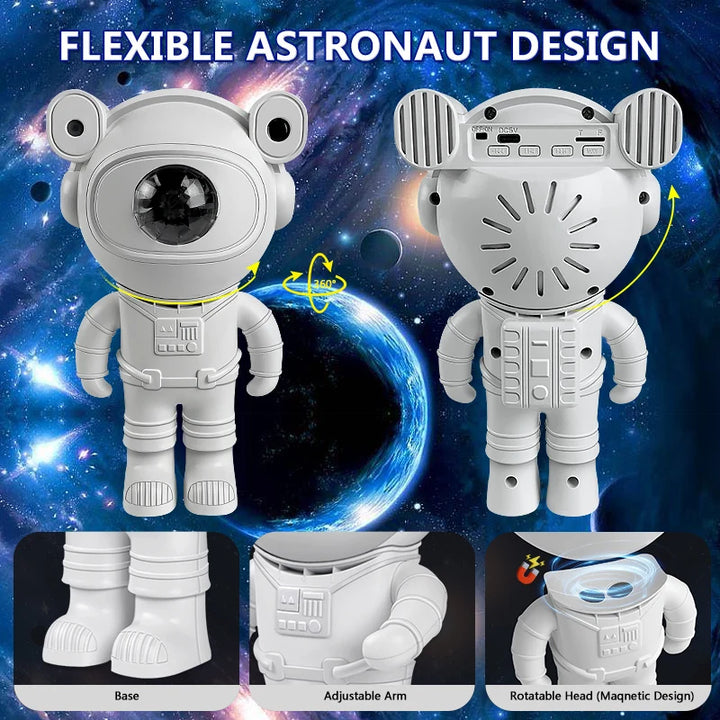 Kids Star DIY Projector Night Light with Remote Control 360 Adjustable Design Astronaut Nebula Galaxy Lighting for Children