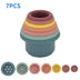 Montessori Silicone Stacking Cups – Hourglass Tower Toy for Babies