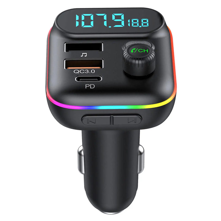 Bluetooth 5.0 FM Transmitter for Cars with USB Charger