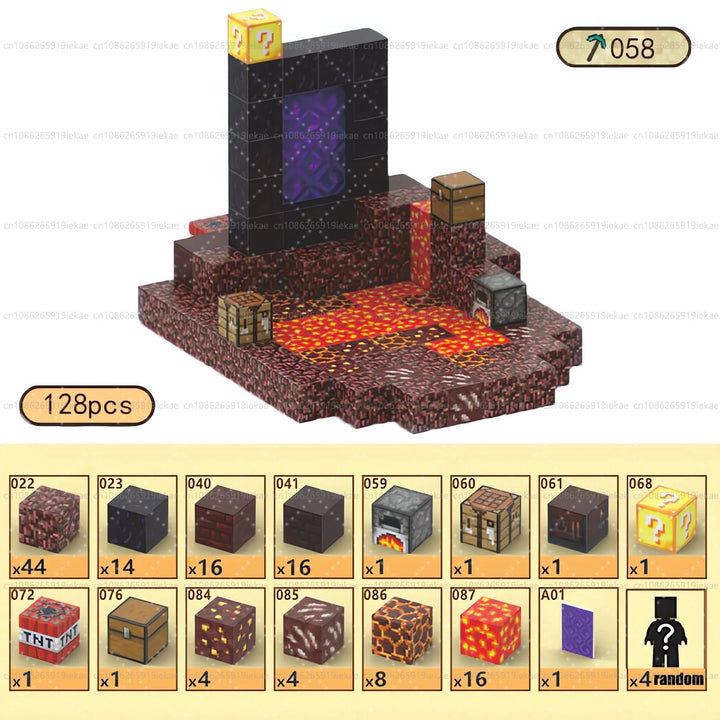 Magnetic Building Block Magnet Cube Mine World Set for Boy Girl Kid Age 3+ DIY Model Children STEM Sensory Toy Christmas Gift