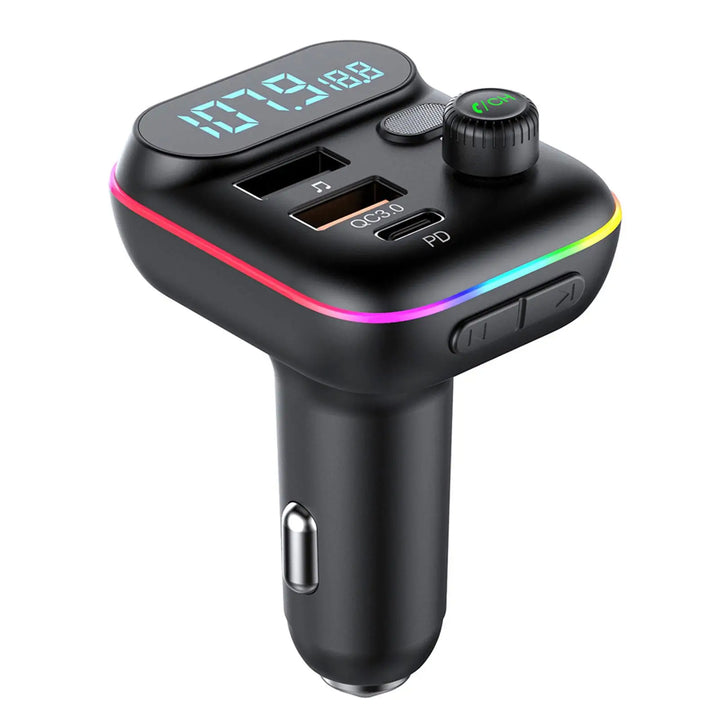 Bluetooth 5.0 FM Transmitter for Cars with USB Charger