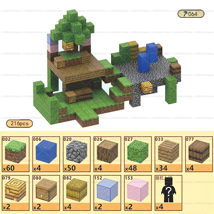 Magnetic Building Block Magnet Cube Mine World Set for Boy Girl Kid Age 3+ DIY Model Children STEM Sensory Toy Christmas Gift