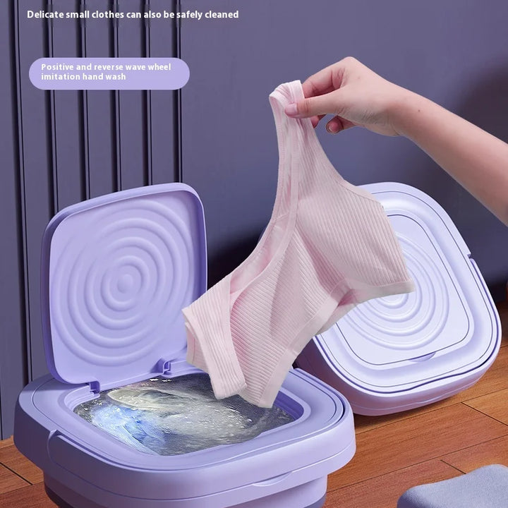 New 8L Mini Portable Foldable Washing Machine with Dryer and Spin for Socks Underwear Panties