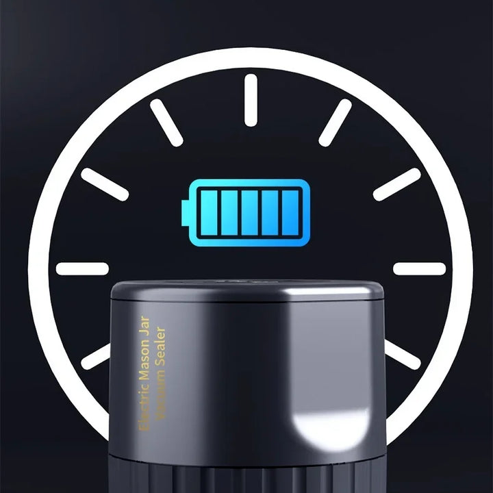 Electric Mason Jar Vacuum Sealer Kit - Cordless & Portable