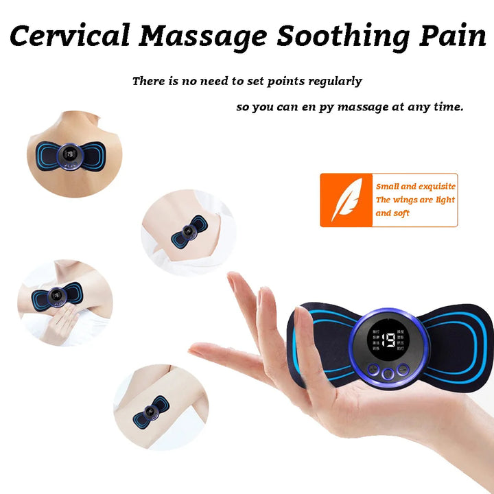 Smart Pulse Massager Sticker – EMS Neck & Shoulder Relief