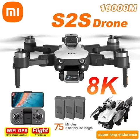 S2S Drone 8K Xiaomi 5G GPS HD Aerial Photography Dual-Camera Omnidirectional Obstacle Brushless Avoidance