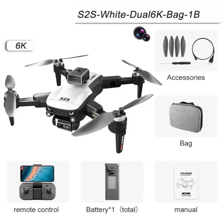 S2S Drone 8K Xiaomi 5G GPS HD Aerial Photography Dual-Camera Omnidirectional Obstacle Brushless Avoidance